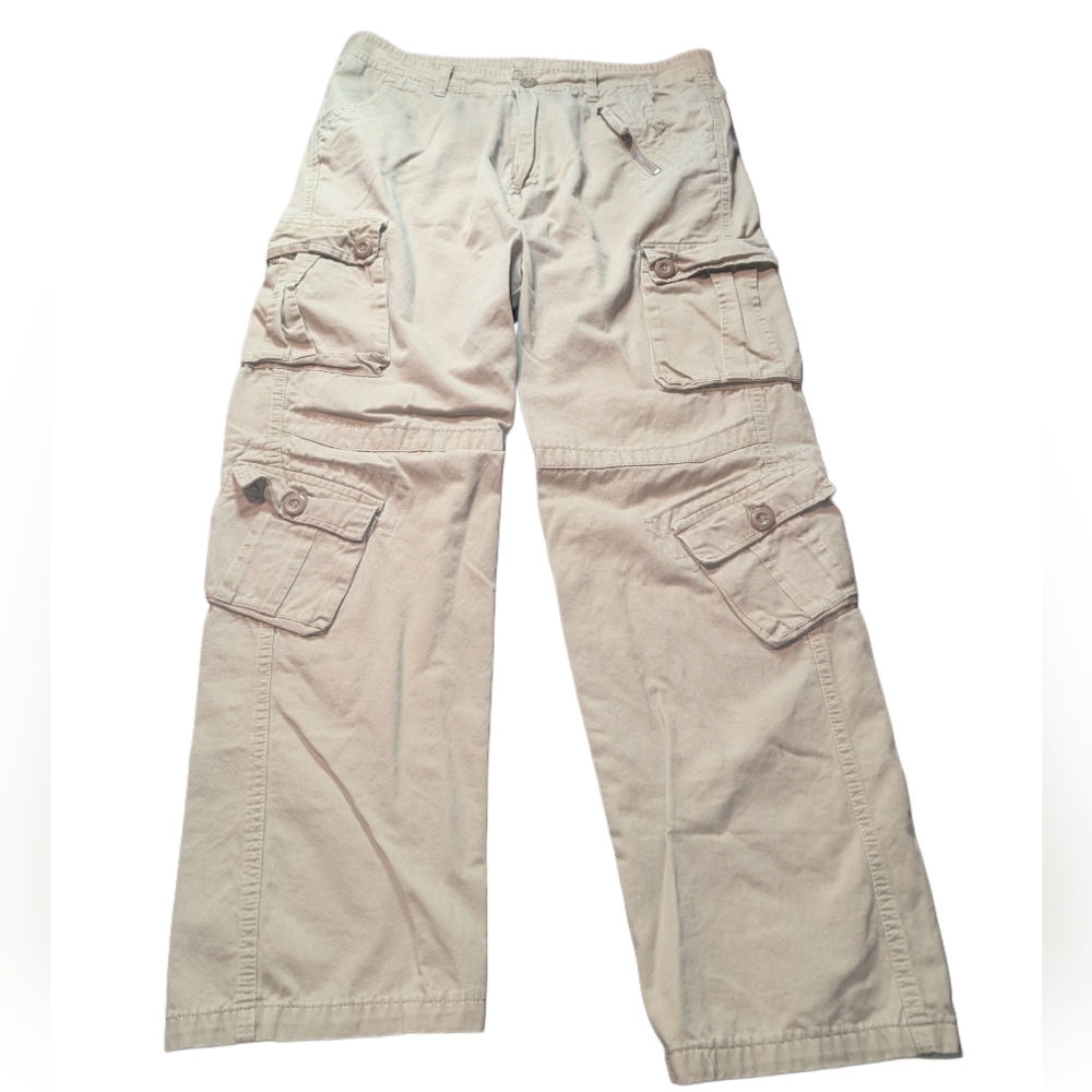 Men's Cargo Pants in Light Beige - Casual Workwear